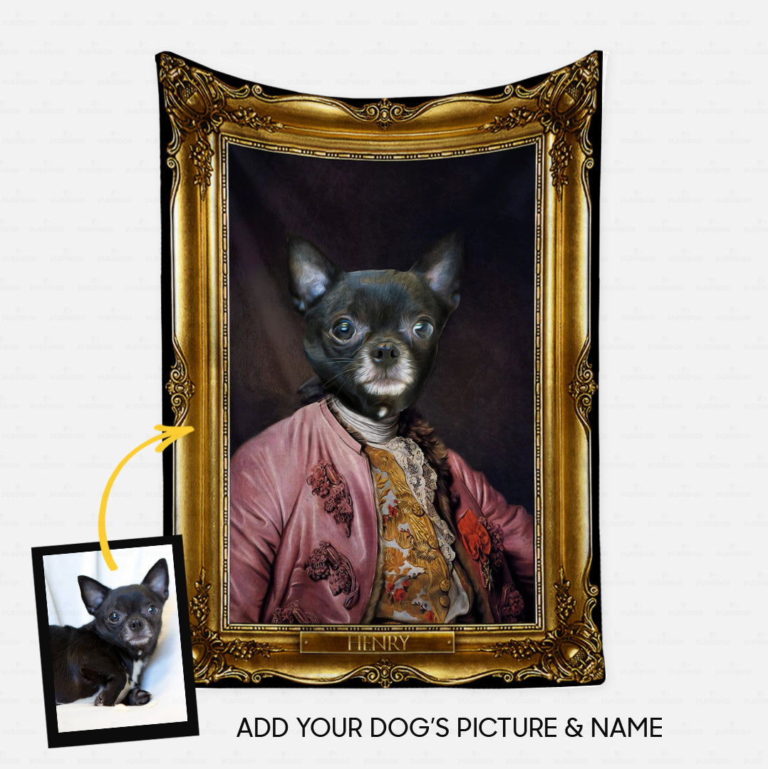 Personalized Dog Gift Idea - Royal Dog's Portrait 12 For Dog Lovers - Fleece Blanket