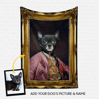 Thumbnail for Personalized Dog Gift Idea - Royal Dog's Portrait 12 For Dog Lovers - Fleece Blanket