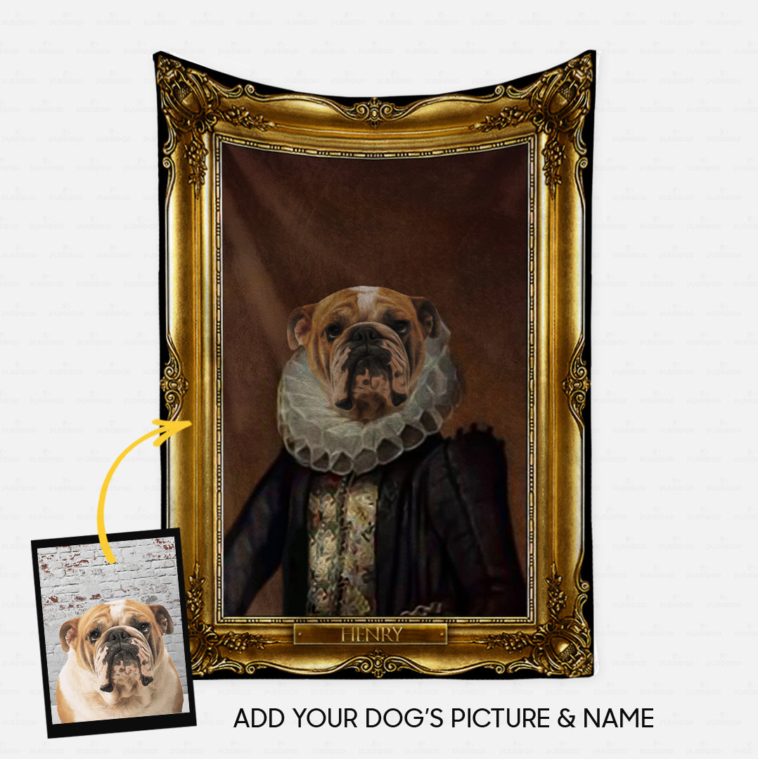 Personalized Dog Gift Idea - Royal Dog's Portrait 7 For Dog Lovers - Fleece Blanket