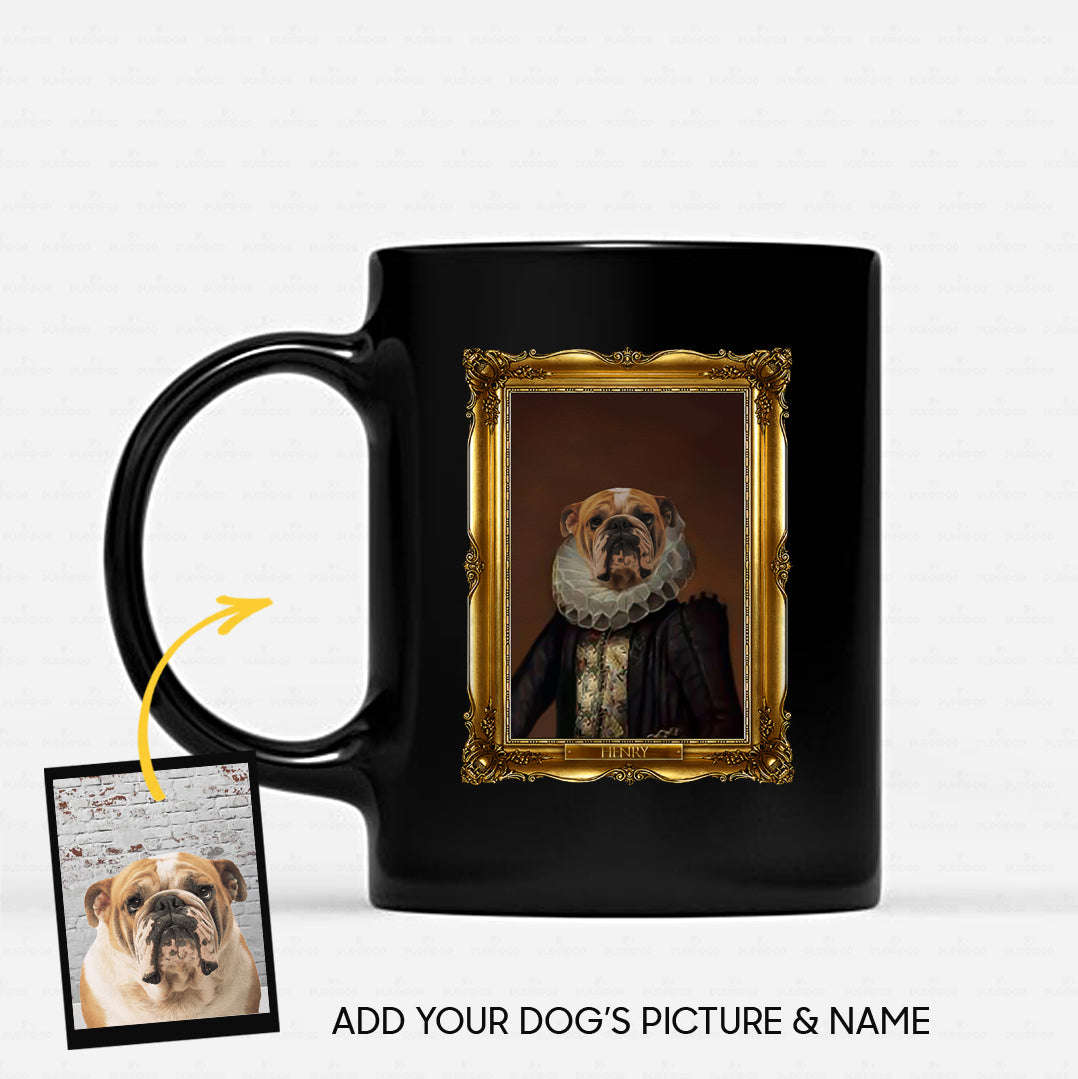 Personalized Dog Gift Idea - Royal Dog's Portrait 7 For Dog Lovers - Black Mug