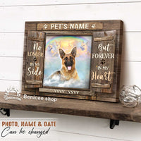 Thumbnail for Custom Pet Memorial Passing Wall Art Canvas, Personalized Pet Memorial Gift, Pet Sympathy Gift, Forever in my Heart Rustic Faux Window - Best Personalized Gifts for Everyone