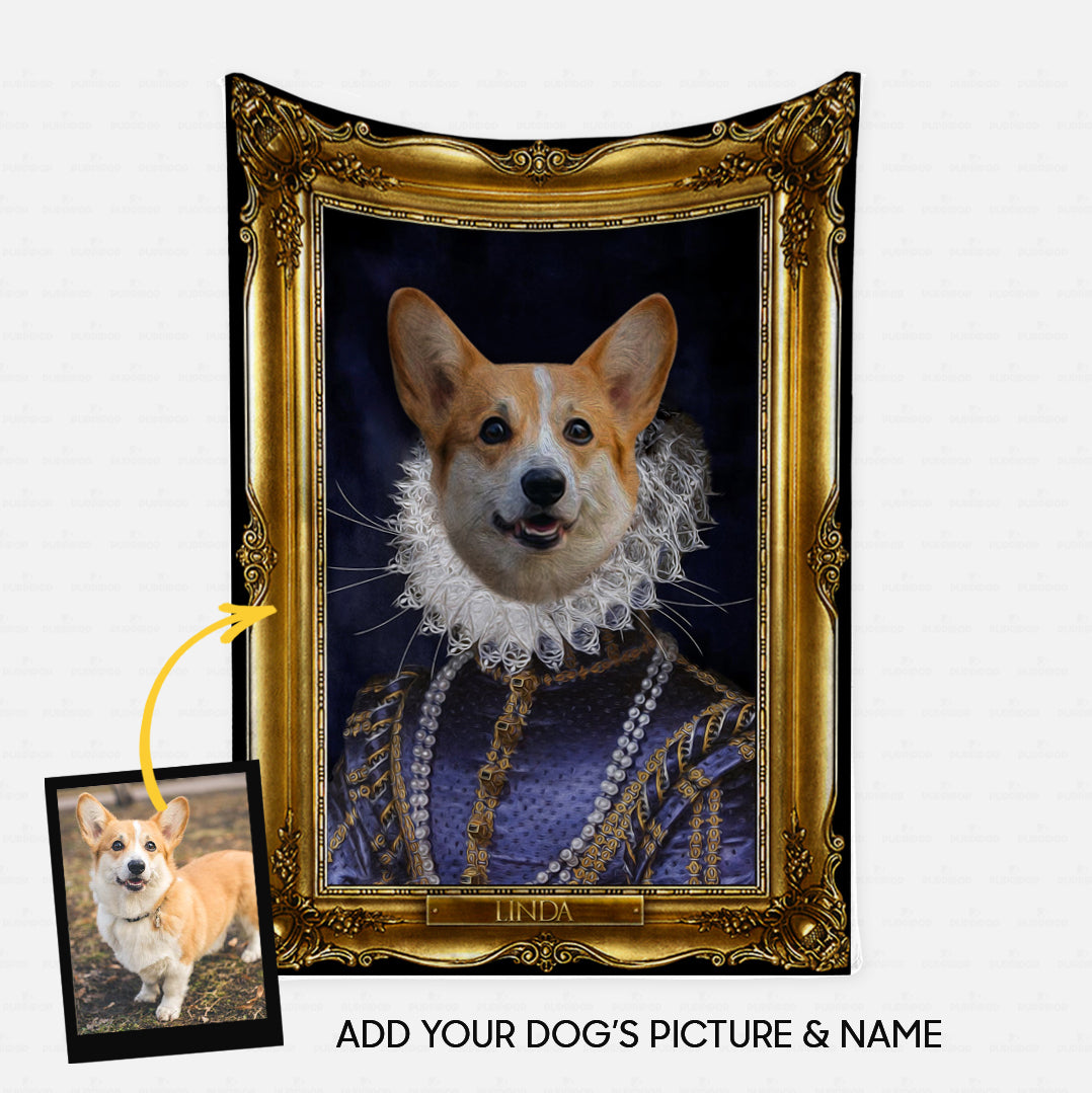 Personalized Dog Gift Idea - Royal Dog's Portrait 28 For Dog Lovers - Fleece Blanket