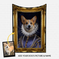 Thumbnail for Personalized Dog Gift Idea - Royal Dog's Portrait 28 For Dog Lovers - Fleece Blanket