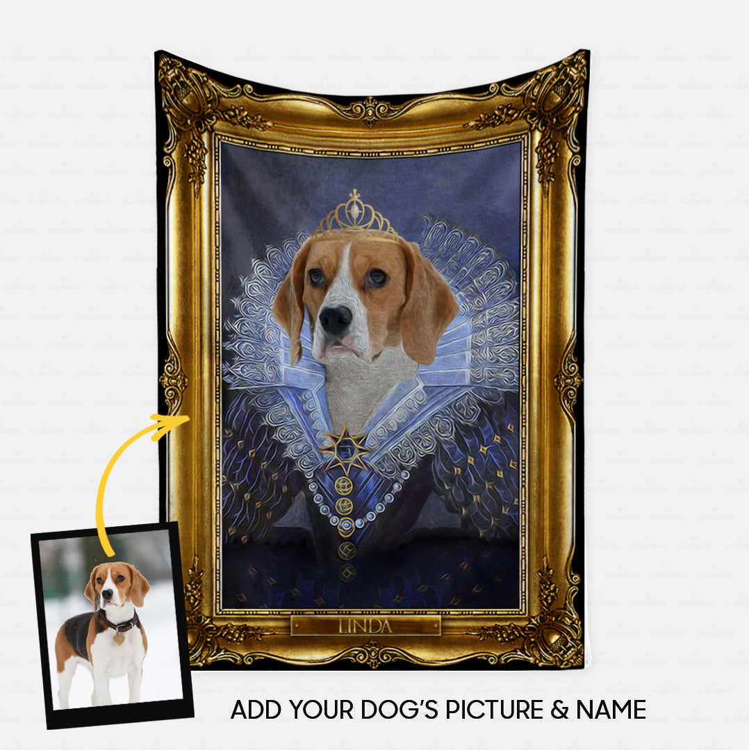 Personalized Dog Gift Idea - Royal Dog's Portrait 27 For Dog Lovers - Fleece Blanket