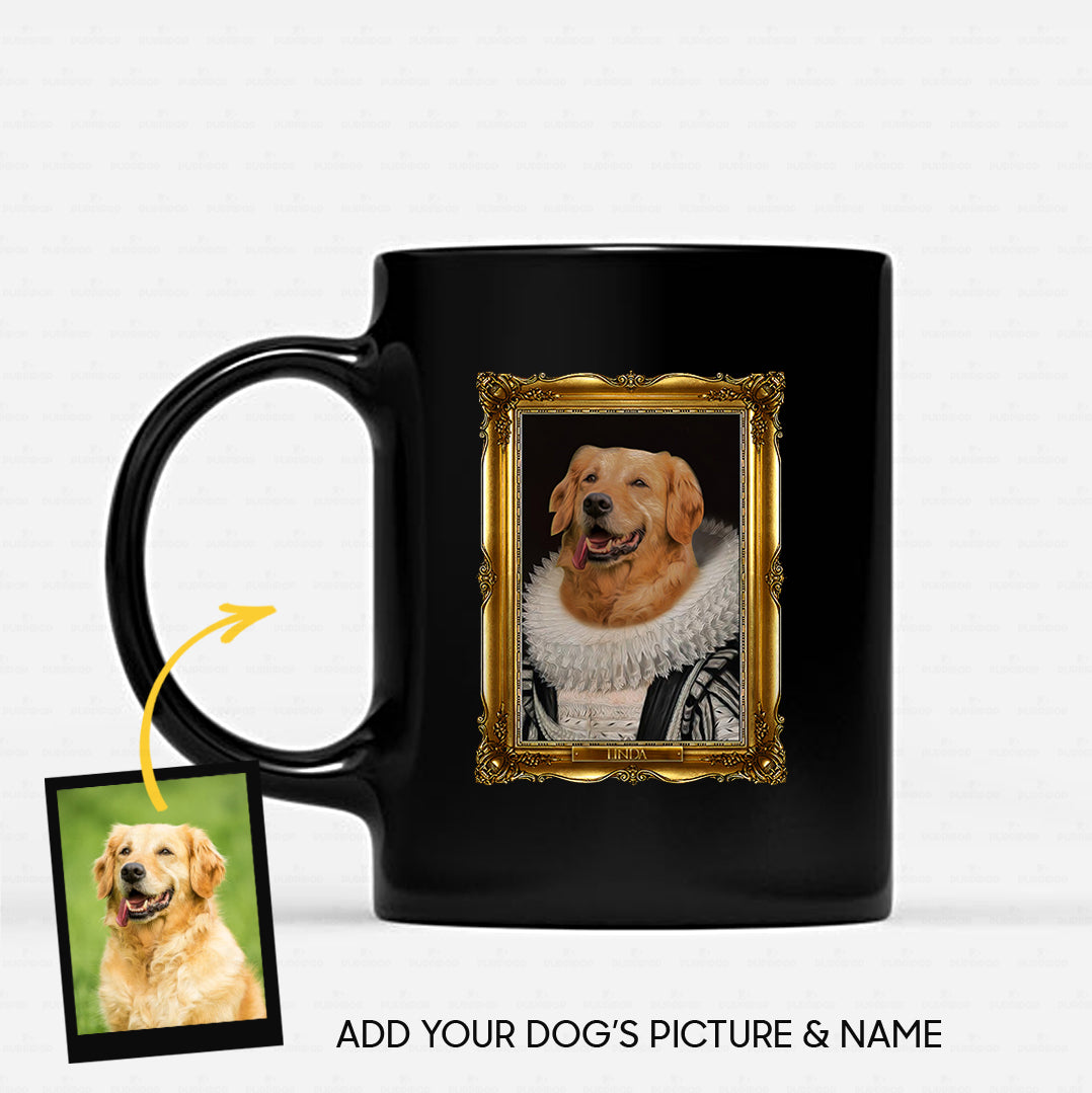 Personalized Dog Gift Idea - Royal Dog's Portrait 26 For Dog Lovers - Black Mug