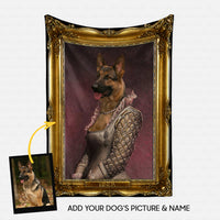 Thumbnail for Personalized Dog Gift Idea - Royal Dog's Portrait 24 For Dog Lovers - Fleece Blanket