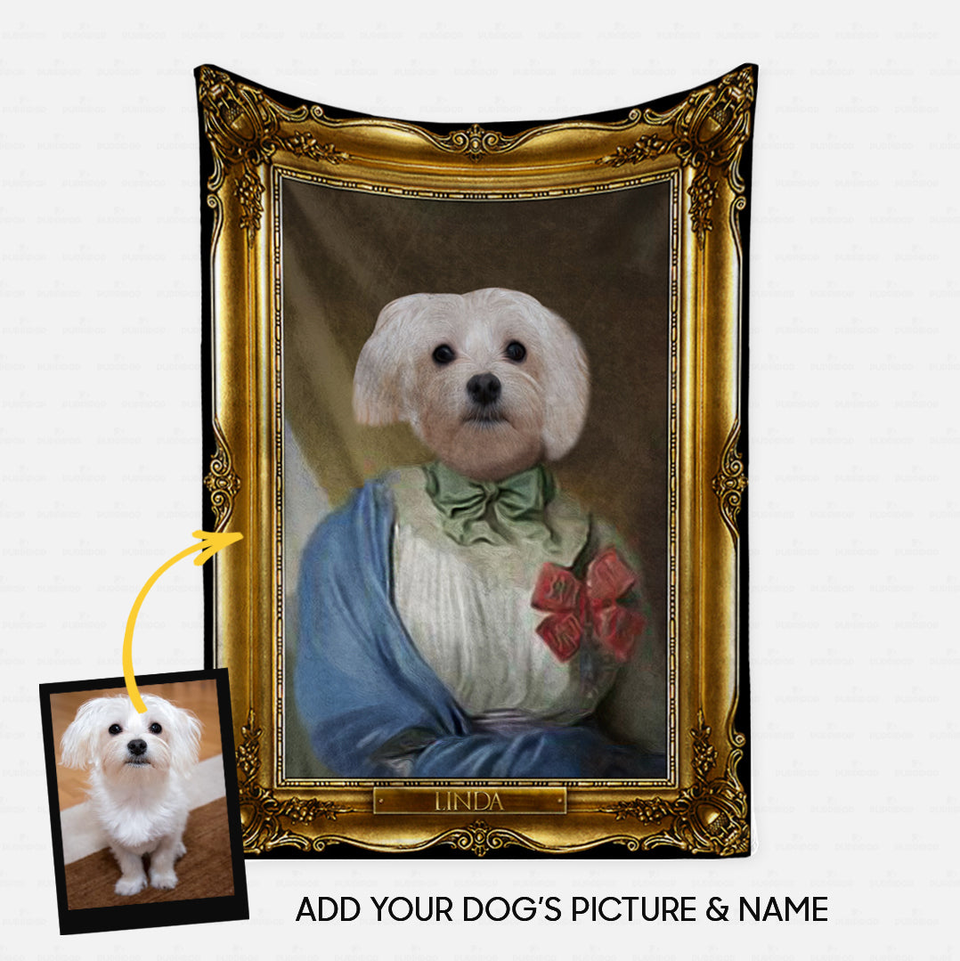 Personalized Dog Gift Idea - Royal Dog's Portrait 23 For Dog Lovers - Fleece Blanket