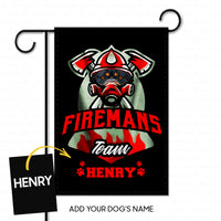 Thumbnail for Personalized Dog Gift Idea - We Are Firemans Team For Dog Lovers - Garden Flag