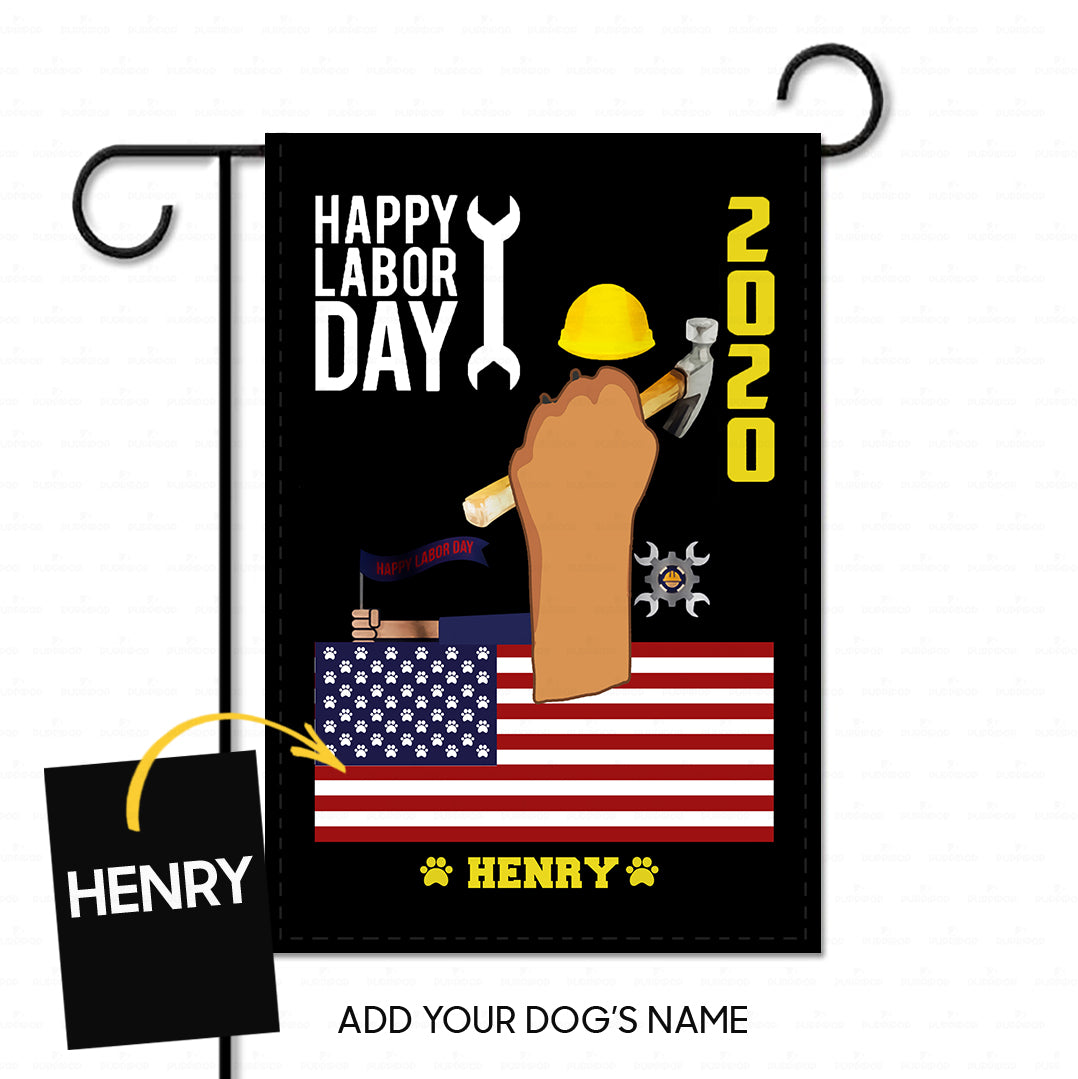 Personalized Dog Gift Idea - Happy Labor Day 2020 For Dog Lovers - Garden Flag