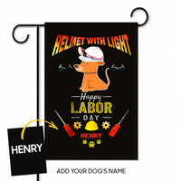 Thumbnail for Personalized Dog Gift Idea - Helmet With Light Happy Labor Day For Dog Lovers - Garden Flag