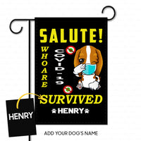 Thumbnail for Personalized Dog Gift Idea - Salute Who Are Survived Covid 19 For Puppy Lovers - Garden Flag