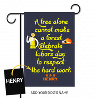 Thumbnail for Personalized Dog Gift Idea - Celebrate Labors Day To Respect The Hard Work For Dog Lovers - Garden Flag