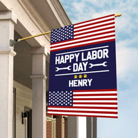 Thumbnail for Personalized Dog Gift Idea - Happy Labor Day Proud Day For Dog Lovers - Garden Flag
