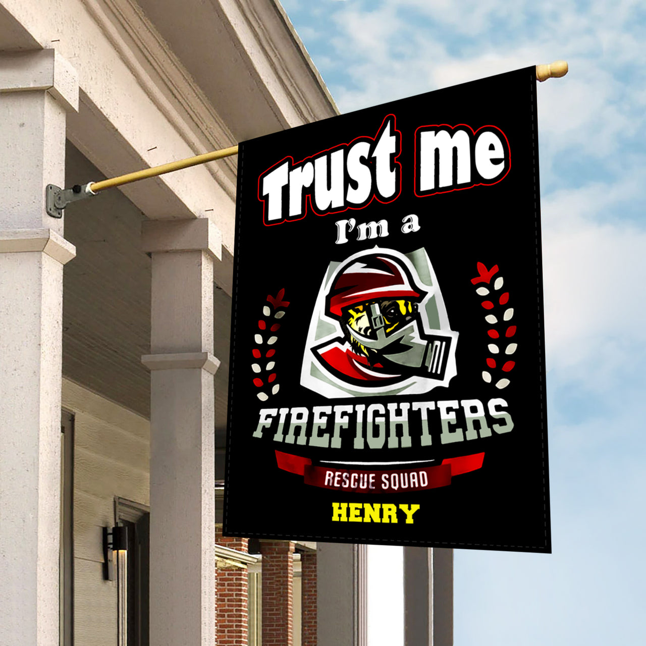 Personalized Dog Gift Idea - Trust Me I'm A Firefighter Rescue Squad For Dog Lovers - Garden Flag