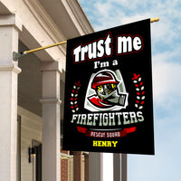 Thumbnail for Personalized Dog Gift Idea - Trust Me I'm A Firefighter Rescue Squad For Dog Lovers - Garden Flag