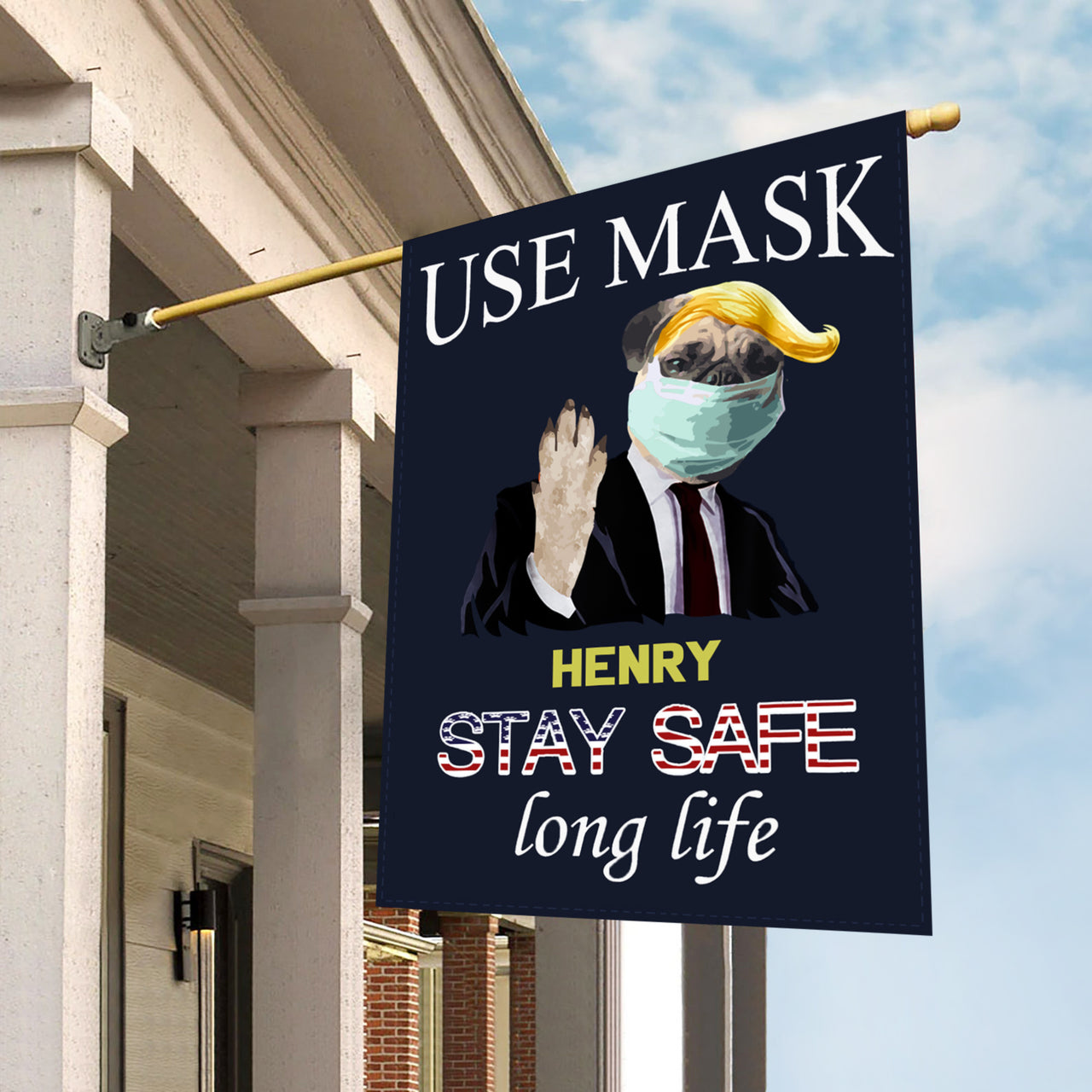 Personalized Dog Gift Idea - Workers Stay Safe Long Life Please Use Mask For Dog Lovers - Garden Flag