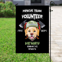 Thumbnail for Personalized Dog Gift Idea - We Are Rescue Team Volunteer Fire Dept Since 1989 For Dog Lovers - Garden Flag