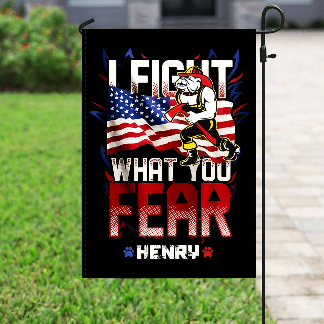Personalized Dog Gift Idea - I Hold A Hammer And Fight What You Fear For Dog Lovers - Garden Flag