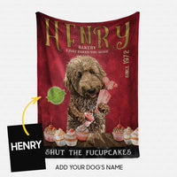 Thumbnail for Personalized Dog Blanket Gift Idea - Golden Doodle Fucupcakes For Dog Lover - Fleece Blanket