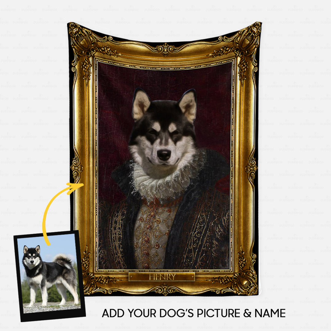 Personalized Dog Gift Idea - Royal Dog's Portrait 15 For Dog Lovers - Fleece Blanket