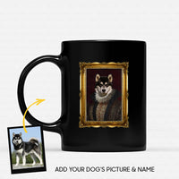 Thumbnail for Personalized Dog Gift Idea - Royal Dog's Portrait 15 For Dog Lovers - Black Mug