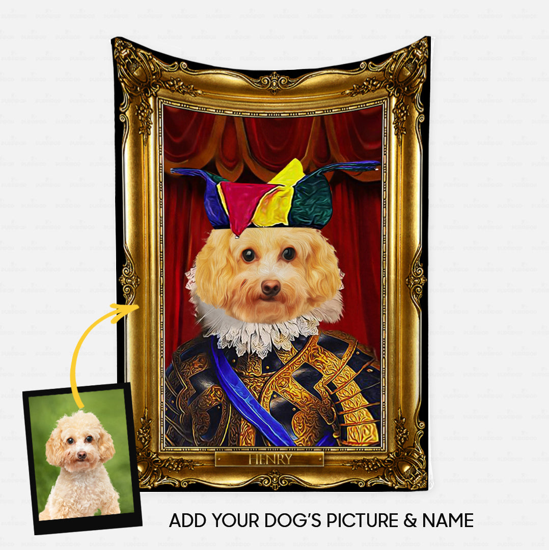 Personalized Dog Gift Idea - Royal Dog's Portrait 17 For Dog Lovers - Fleece Blanket