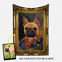 Thumbnail for Personalized Dog Gift Idea - Royal Dog's Portrait 16 For Dog Lovers - Fleece Blanket
