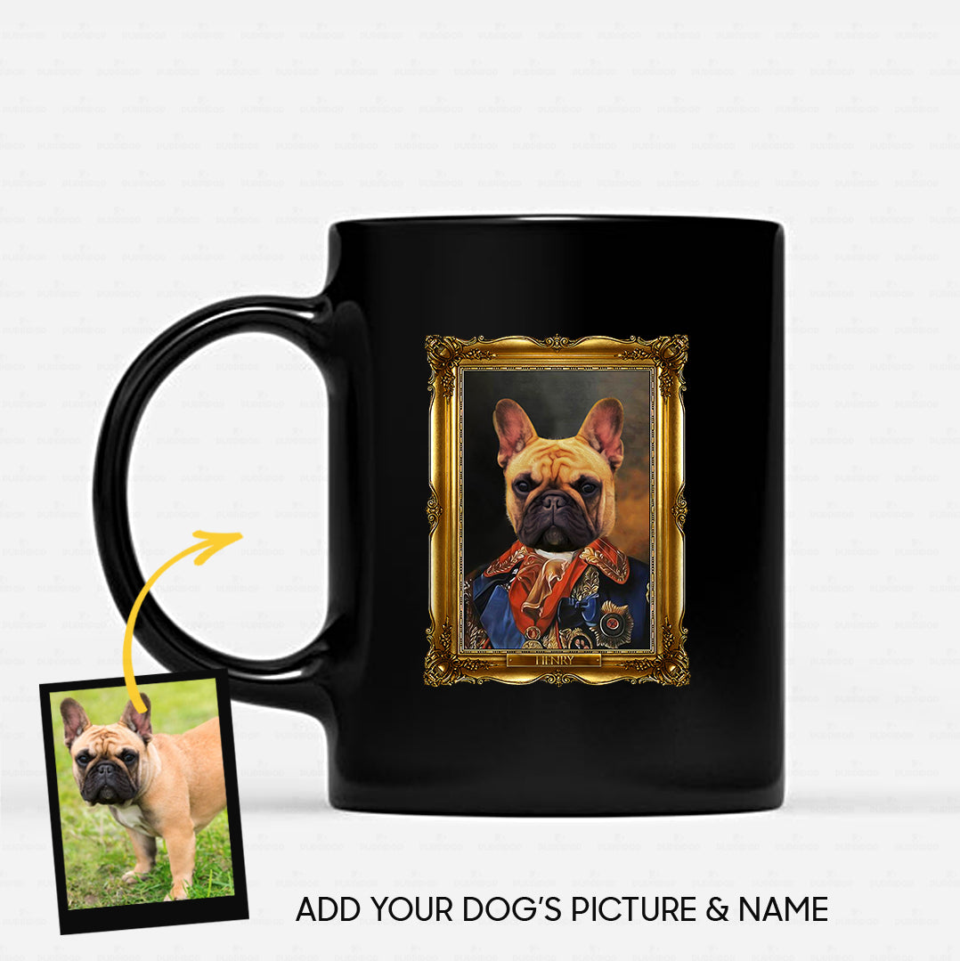 Personalized Dog Gift Idea - Royal Dog's Portrait 16 For Dog Lovers - Black Mug