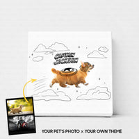 Thumbnail for Personalized Dog Gift Idea - Superhero Line Art For Dog Lovers And Fan Movie - Matte Canvas
