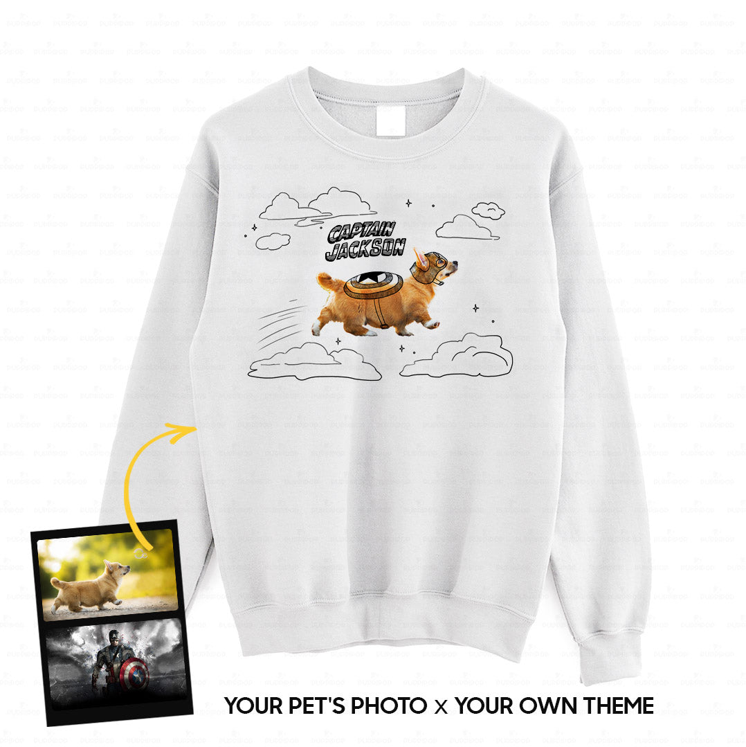 Personalized Dog Gift Idea - Funny Character Line Art For Puppy Lovers - Standard Crew Neck Sweatshirt