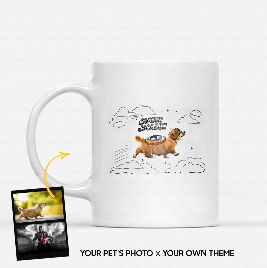 Personalized Dog Gift Idea - Funny Character Line Art For Dog Lovers - White Mug
