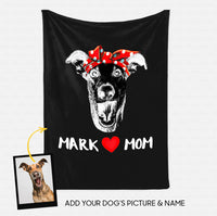 Thumbnail for Custom Dog Gift Idea - Dog Love Mom For Dog Lover - Fleece Blanket