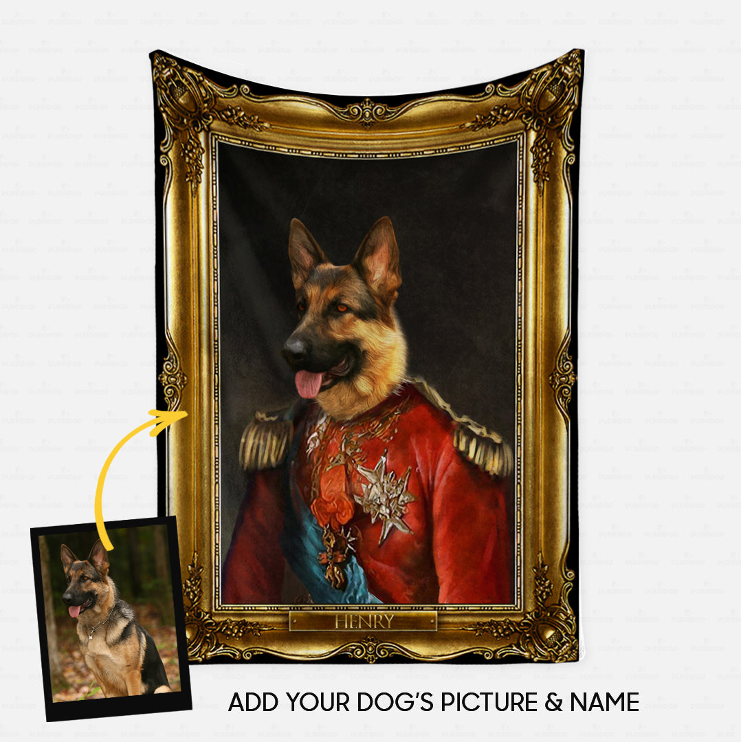 Personalized Dog Gift Idea - Royal Dog's Portrait 18 For Dog Lovers - Fleece Blanket