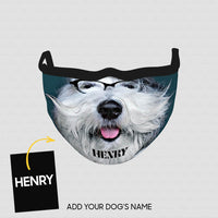 Thumbnail for Personalized Dog Gift Idea - Dog With White Hair Wearing Glasses For Dog Lovers - Cloth Mask