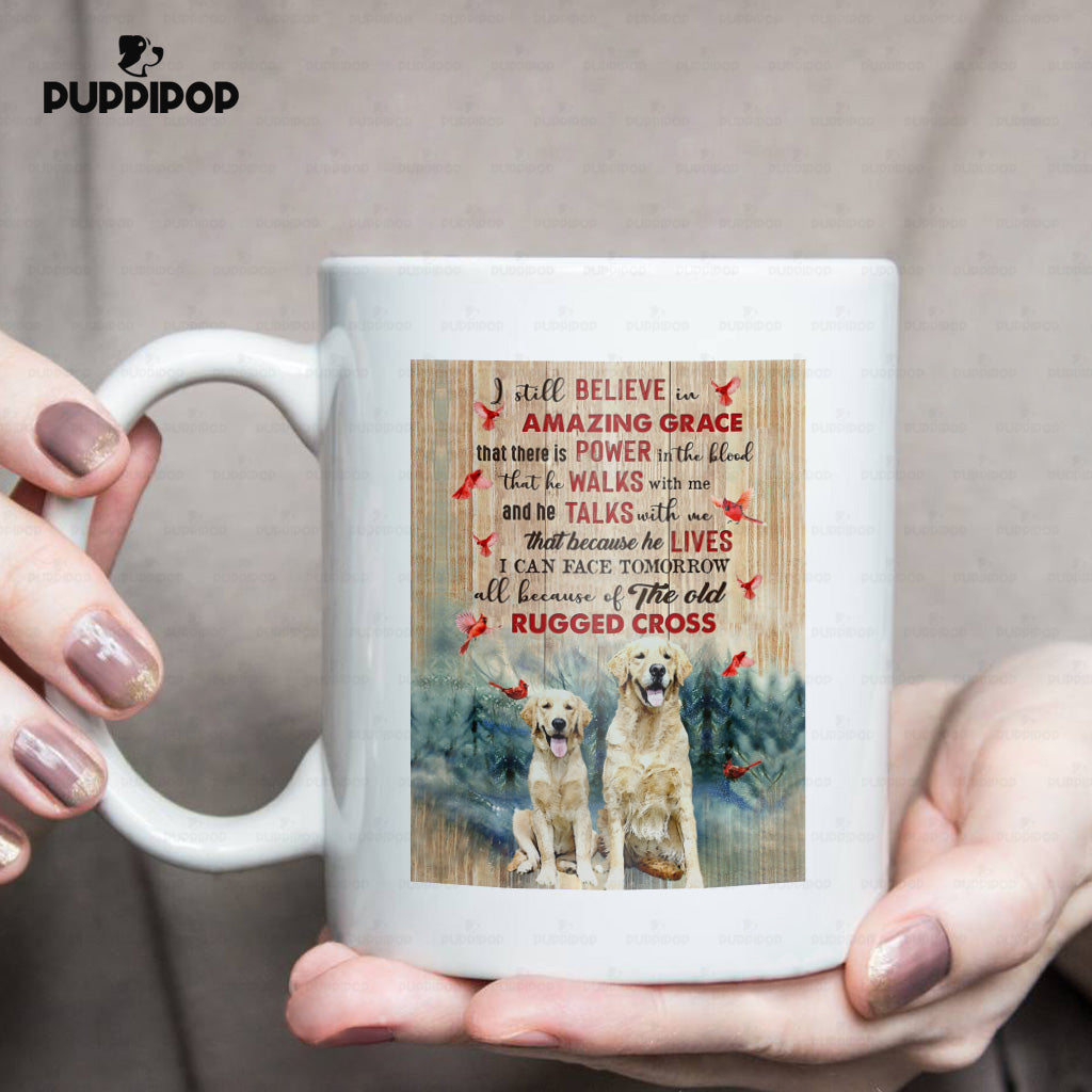Custom Dog Mug - Personalized Amazing Grace Gift For Dad - White Mug