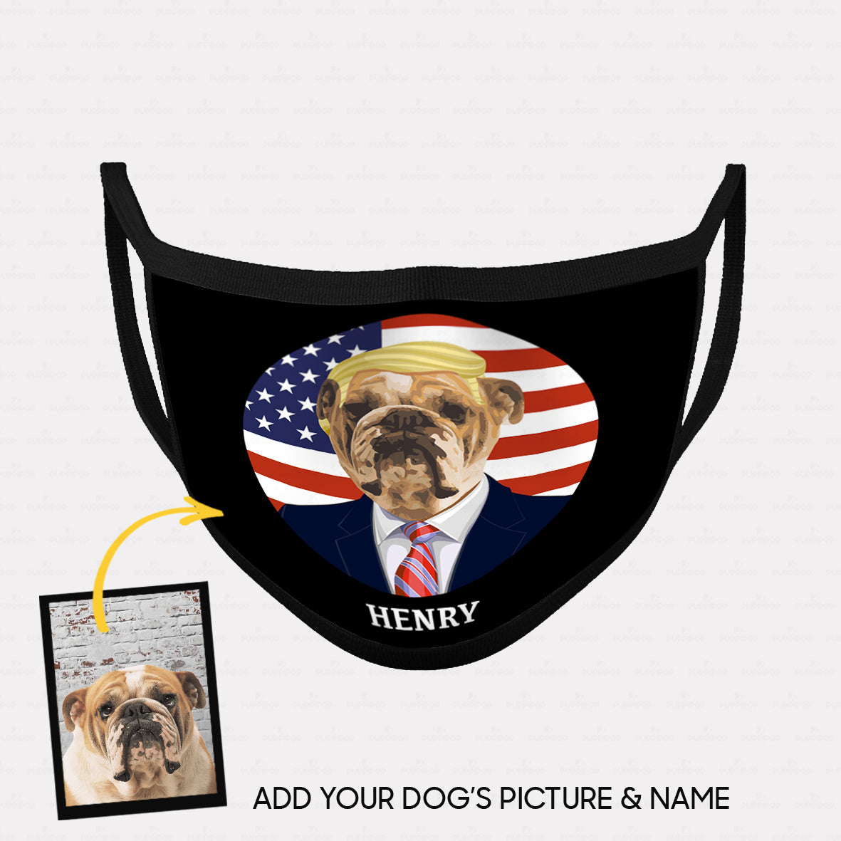 Personalized Dog Gift Idea - Dog President For Dog Lovers - Cloth Mask