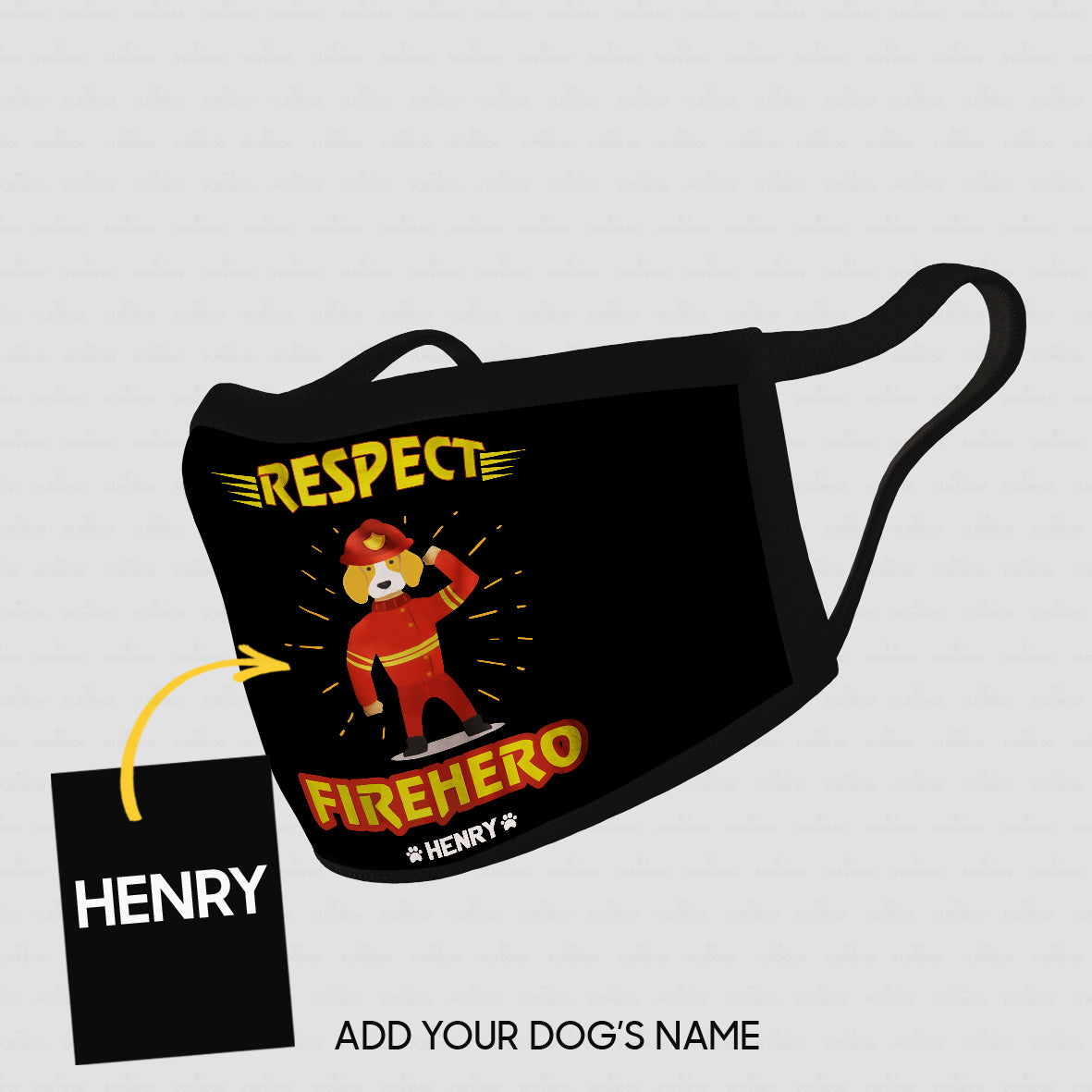 Personalized Dog Gift Idea - We Always Respect Firehero For Dog Lovers - Cloth Mask