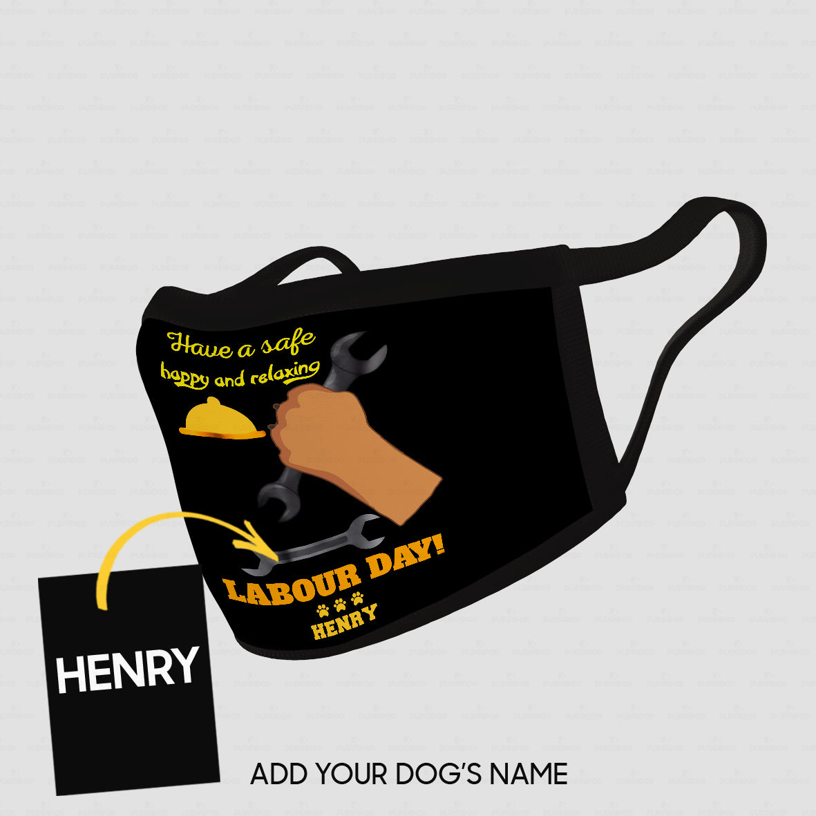 Personalized Dog Gift Idea - Have A Safe Happy And Relaxing Labour Day For Dog Lovers - Cloth Mask