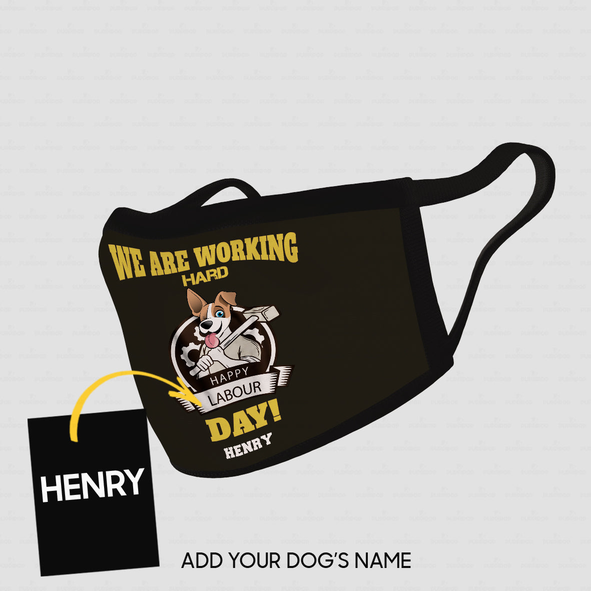 Personalized Dog Gift Idea - Celebrate Labors Day We Are Working Hard For Dog Lovers - Cloth Mask