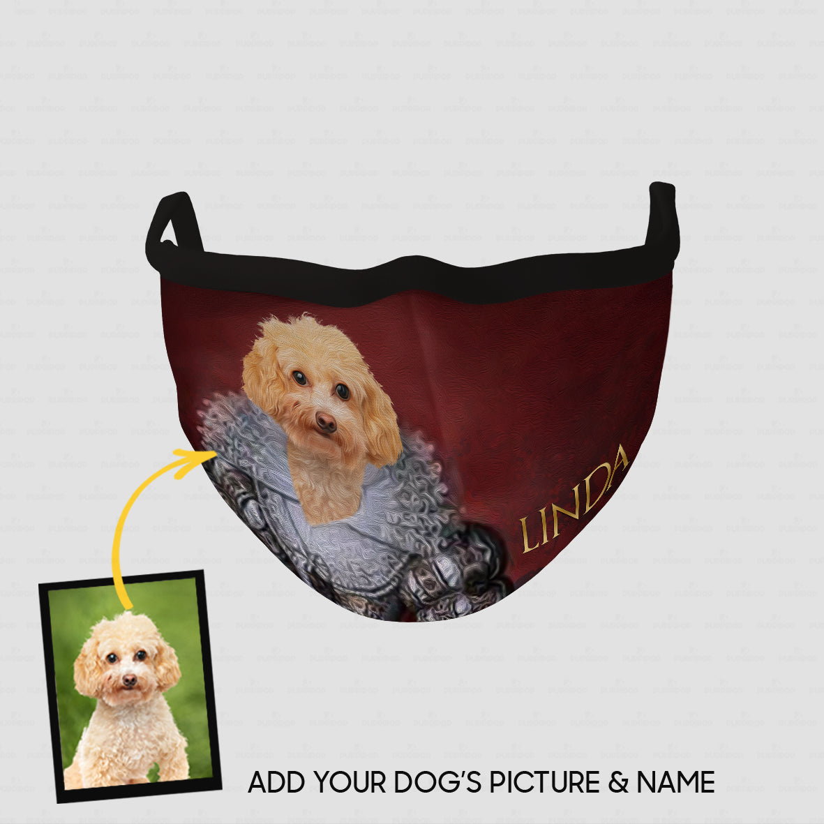 Personalized Dog Gift Idea - Royal Dog's Portrait 37 For Dog Lovers - Cloth Mask