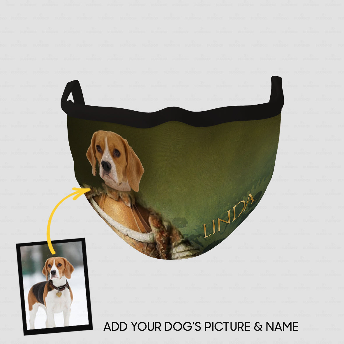 Personalized Dog Gift Idea - Royal Dog's Portrait 42 For Dog Lovers - Cloth Mask