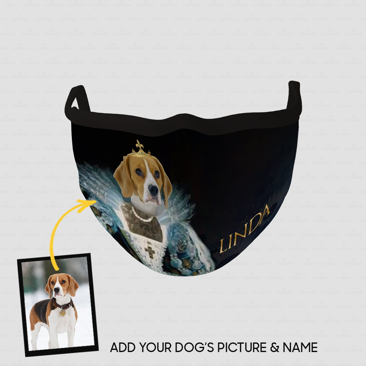 Personalized Dog Gift Idea - Royal Dog's Portrait 43 For Dog Lovers - Cloth Mask