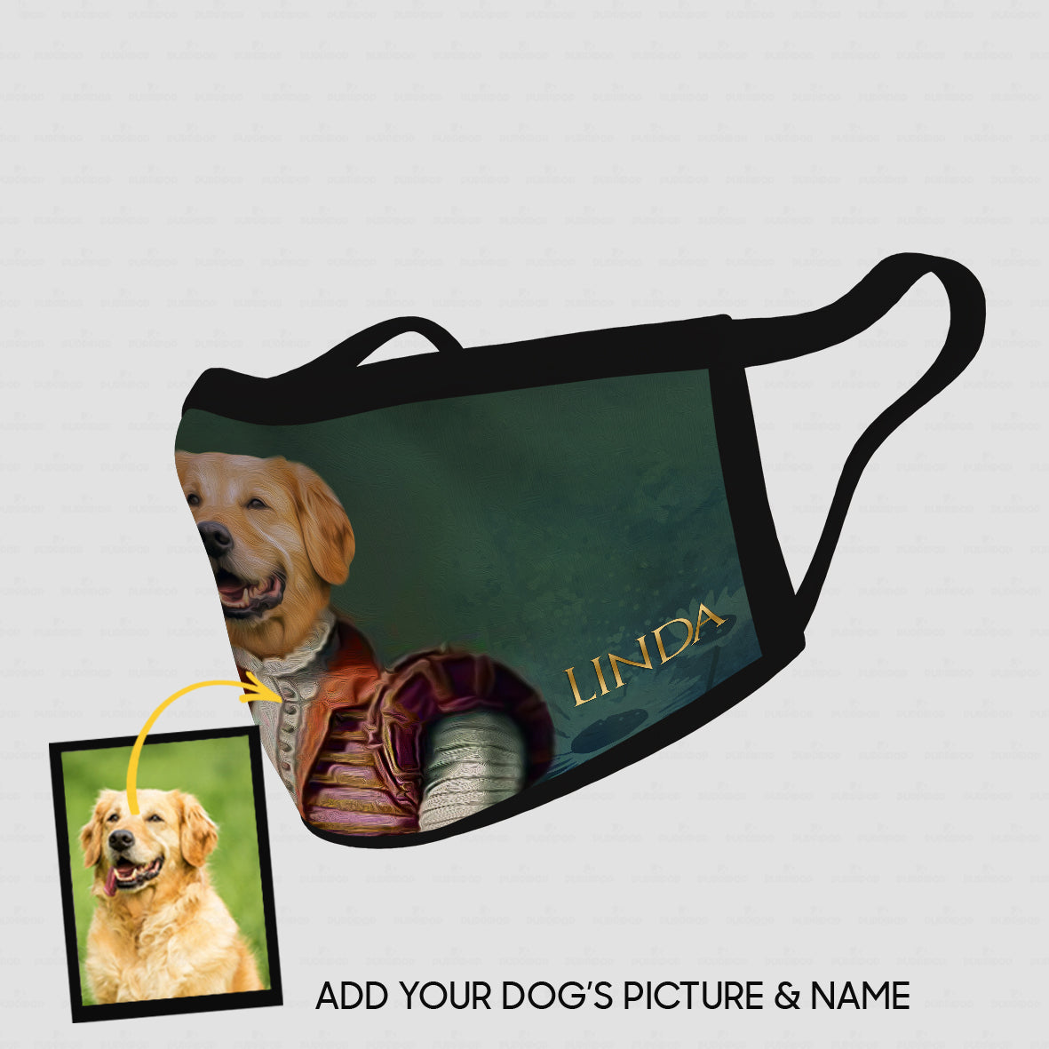 Personalized Dog Gift Idea - Royal Dog's Portrait 44 For Dog Lovers - Cloth Mask