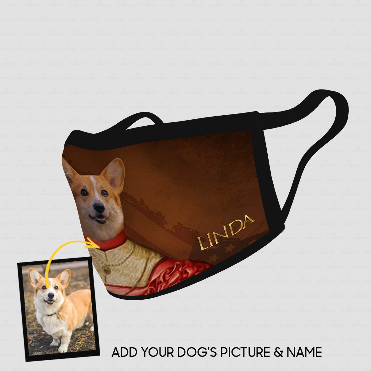 Personalized Dog Gift Idea - Royal Dog's Portrait 45 For Dog Lovers - Cloth Mask