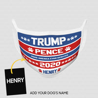 Thumbnail for Personalized Dog Gift Idea - Trump Pence Make America Evan Genater 2020 For Dog Lovers - Cloth Mask