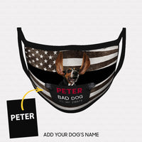 Thumbnail for Personalized Dog Gift Idea - Bad Long Big Ears Dog For Dog Lovers - Cloth Mask