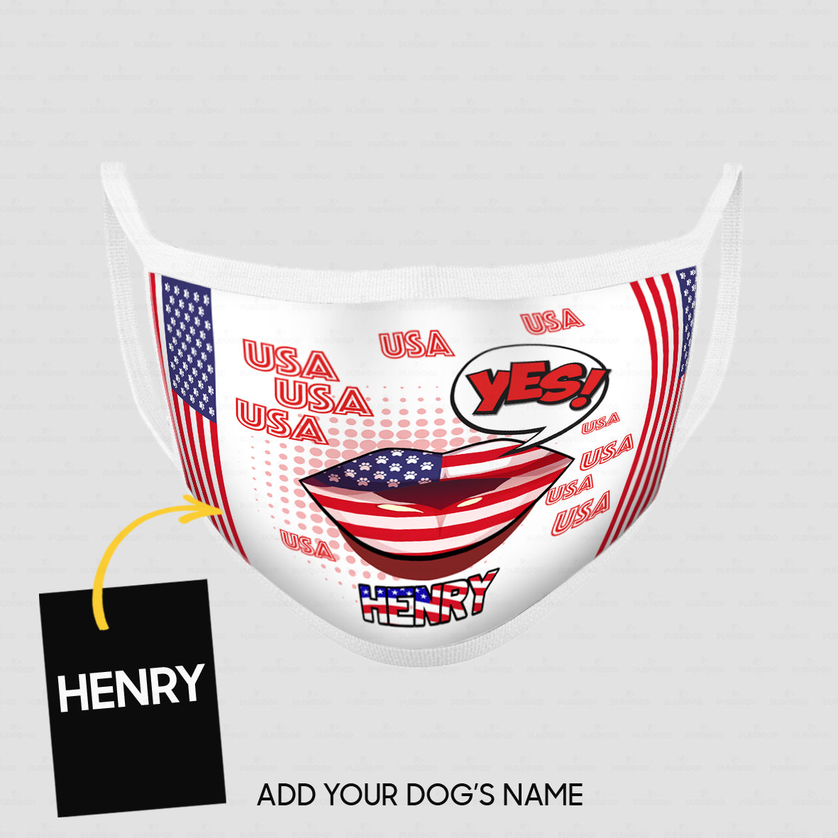 Personalized Dog Gift Idea - America Let's Say Yes For Dog Lovers - Cloth Mask