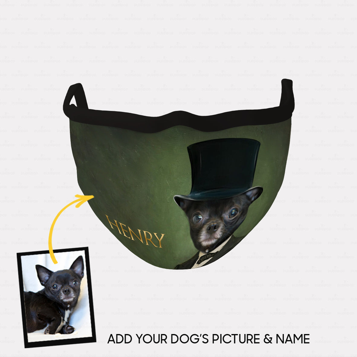 Personalized Dog Gift Idea - Royal Dog's Portrait 12 For Dog Lovers - Cloth Mask