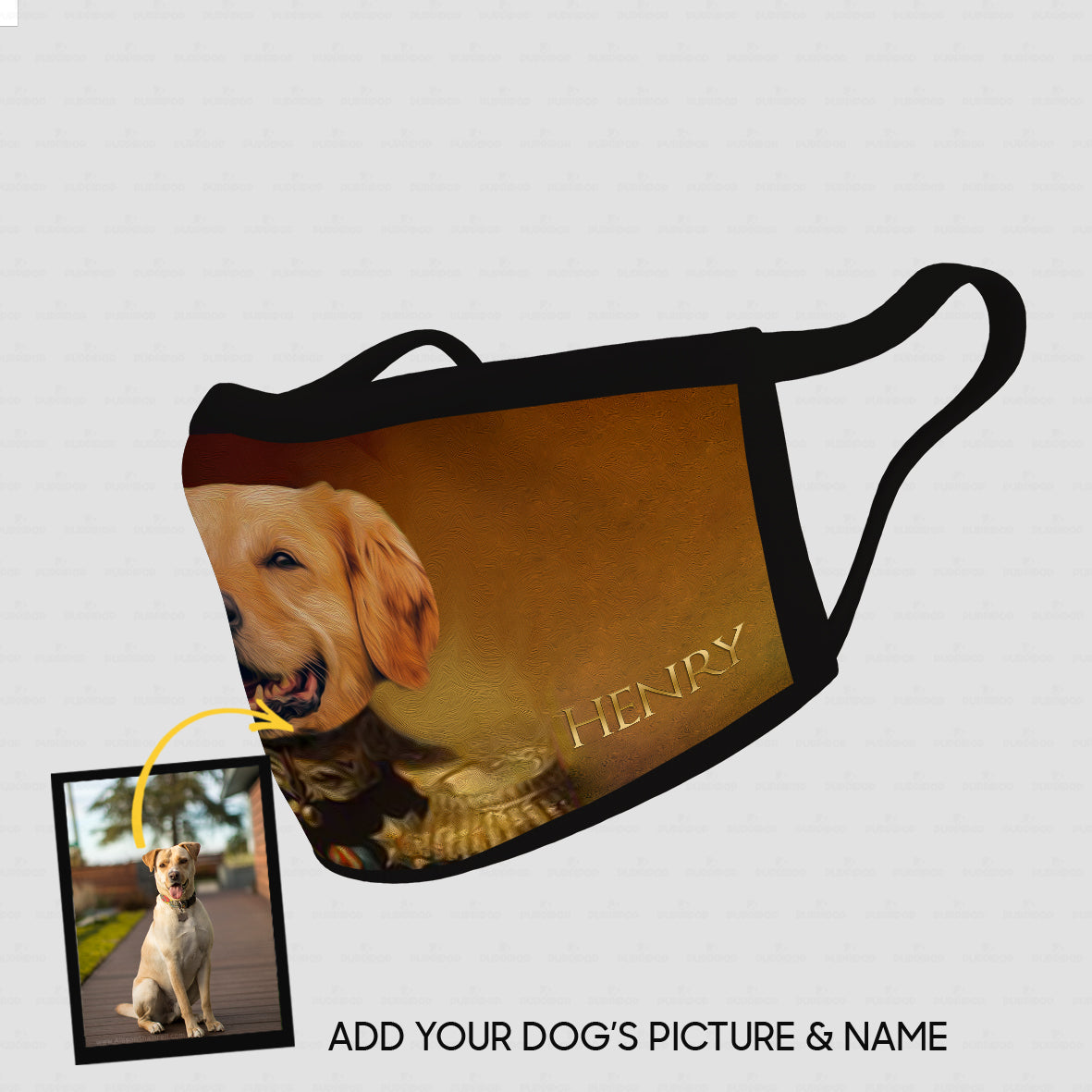 Personalized Dog Gift Idea - Royal Dog's Portrait 21 For Dog Lovers - Cloth Mask