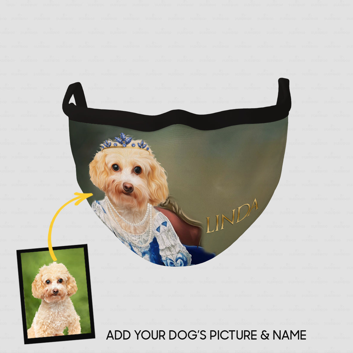 Personalized Dog Gift Idea - Royal Dog's Portrait 28 For Dog Lovers - Cloth Mask